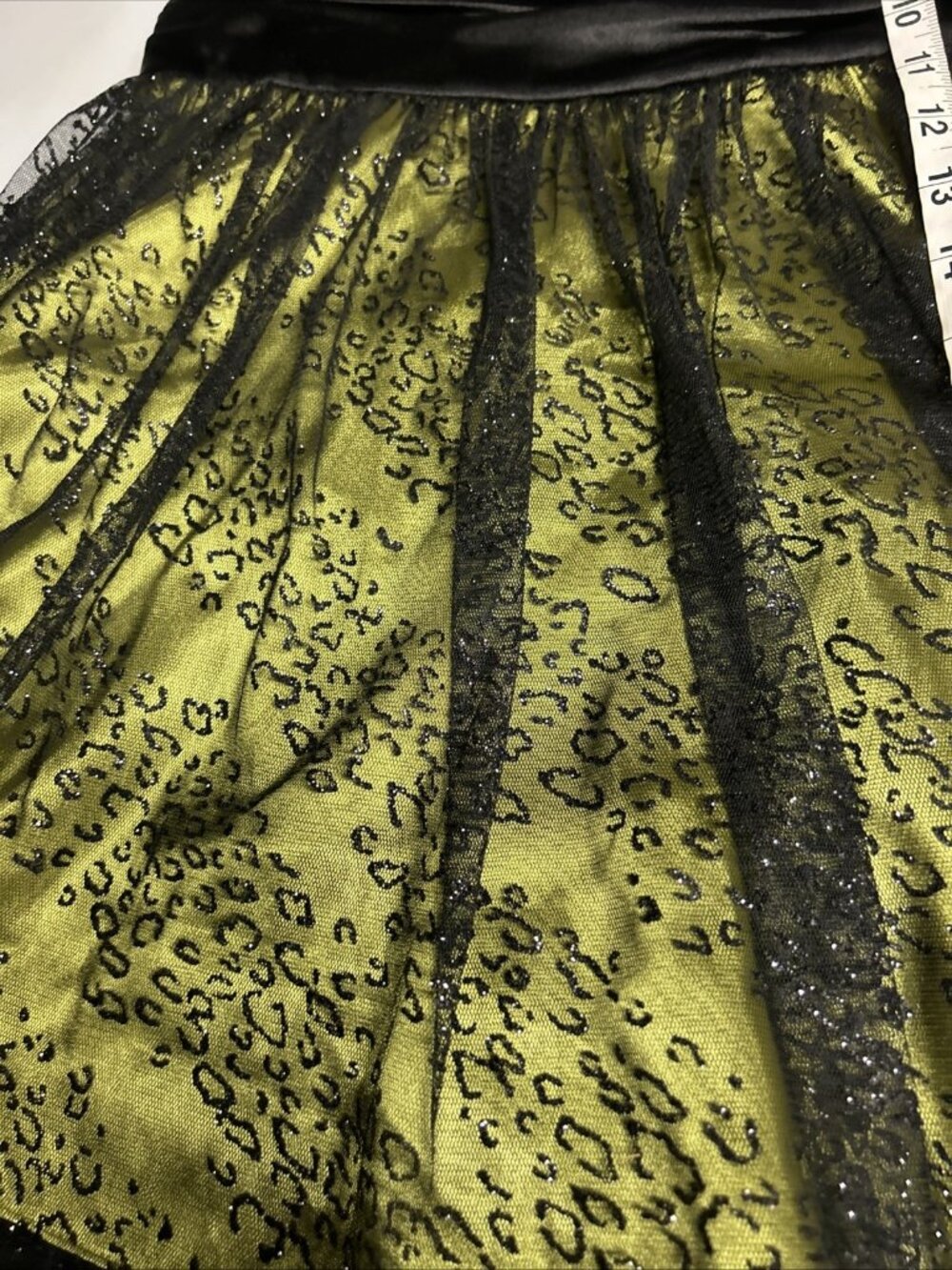 Y2K Fairy Short Semi Formal Dress Homecoming Morgan & Co. Size 3/4 Green Black - Picture 6 of 7